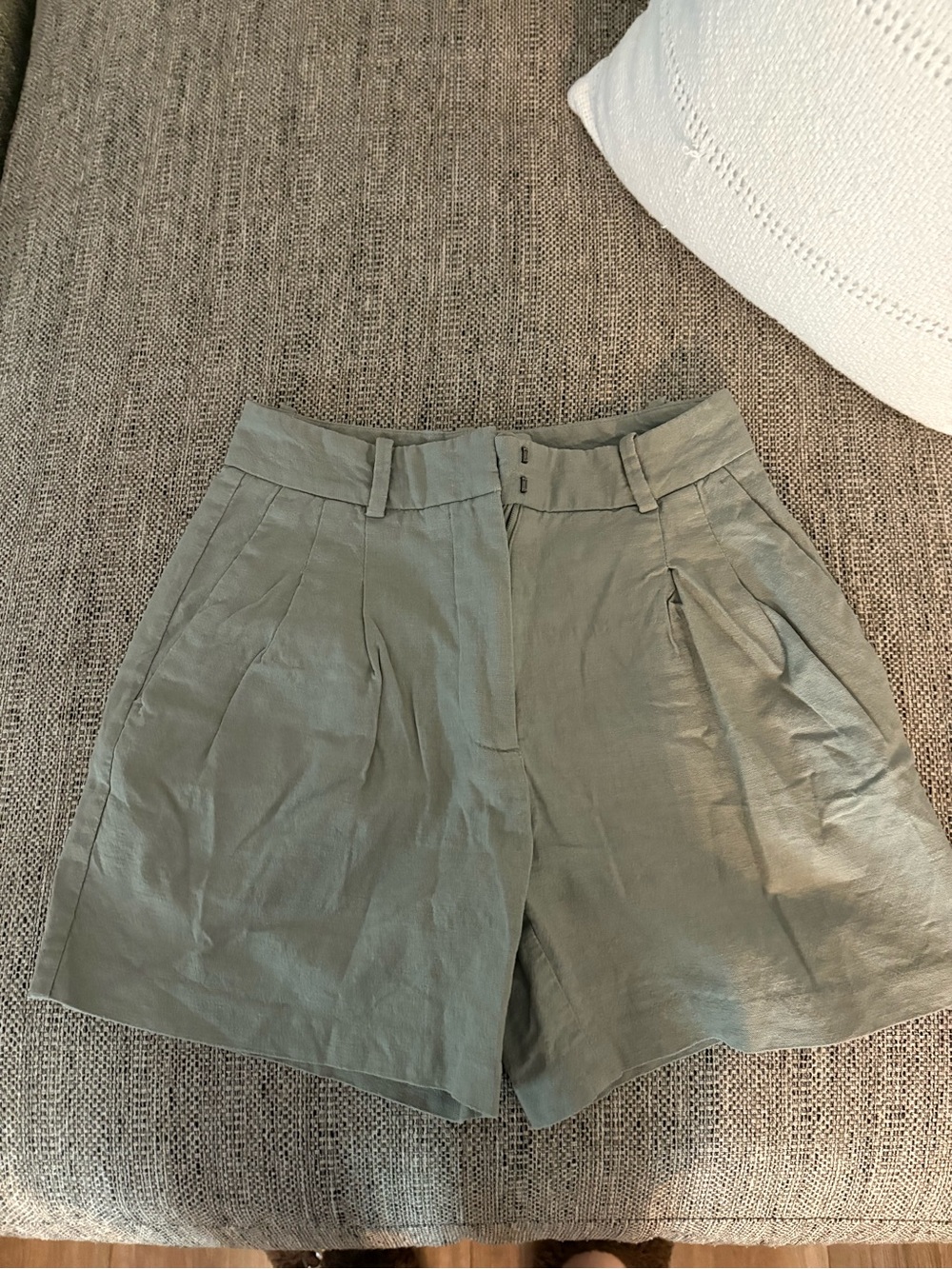 Open Edit Linen Blend Shorts